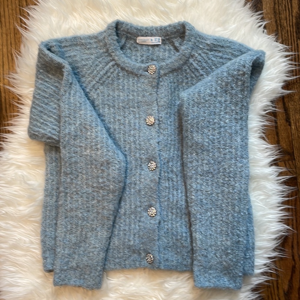 Princess sweater with wool and jewelled buttons - Picture 3 of 9